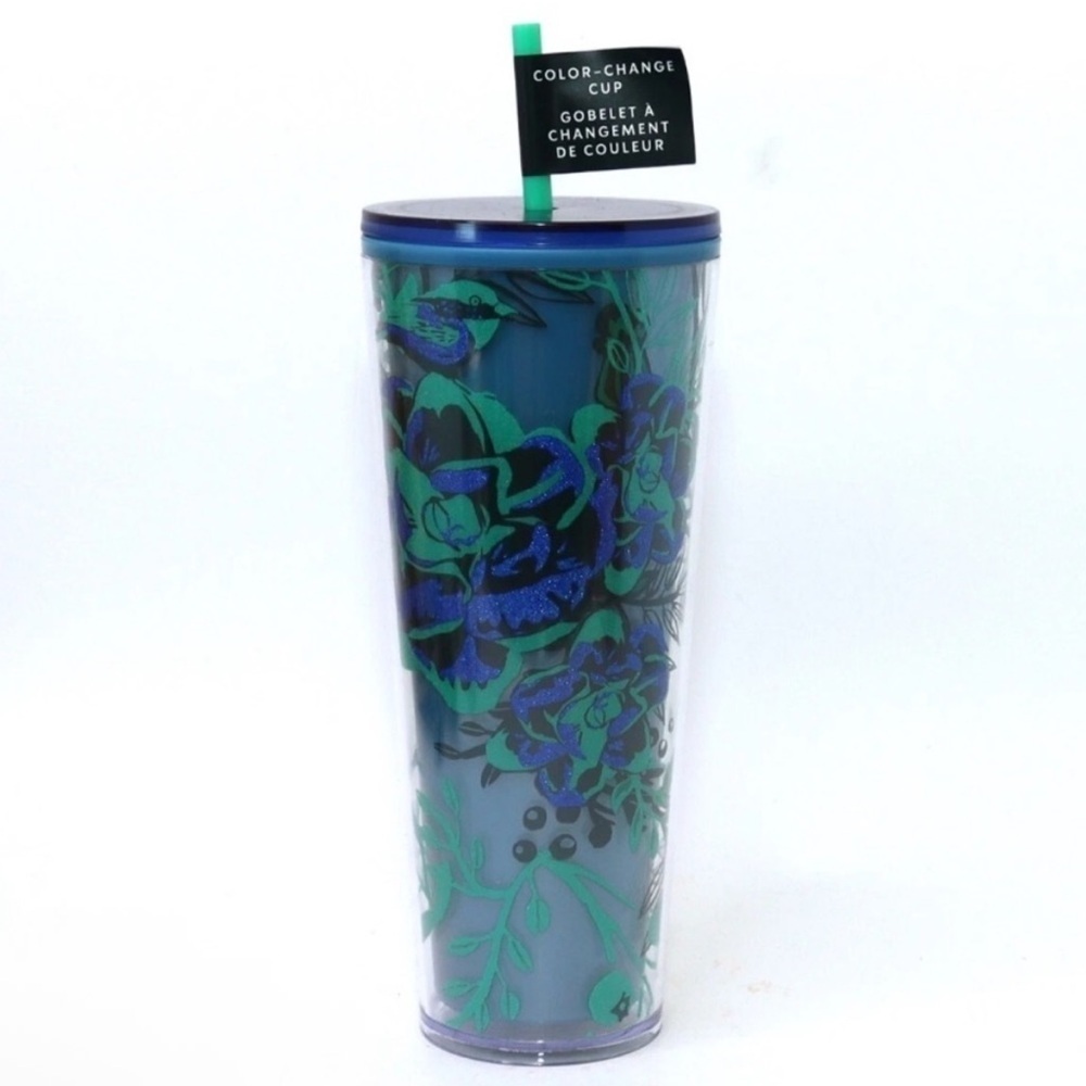 Starbucks 2022 Holiday Blue Berry Corsage Color Changing Venti Tumbler